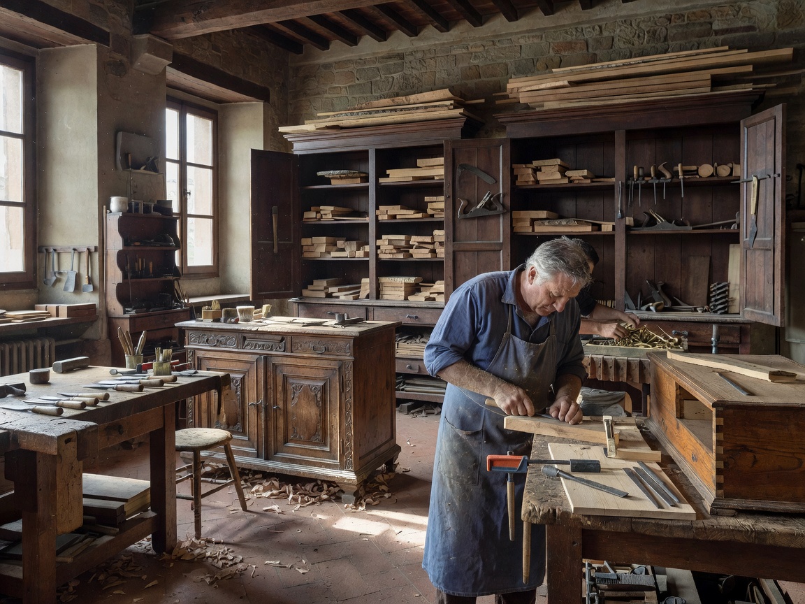 Florence Oltrarno traditional woodcraft and antique restoration studio